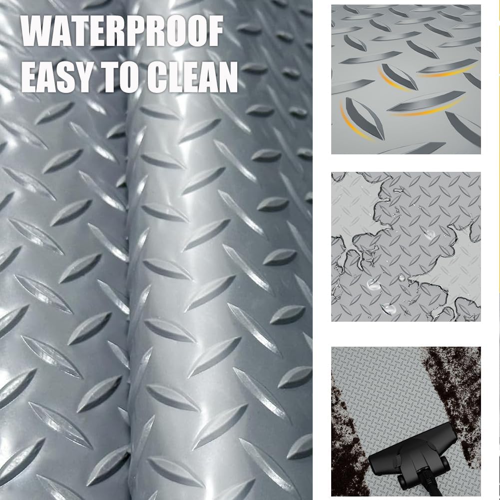 7'x15' PVC Waterproof Garage Parking Floor Mat
