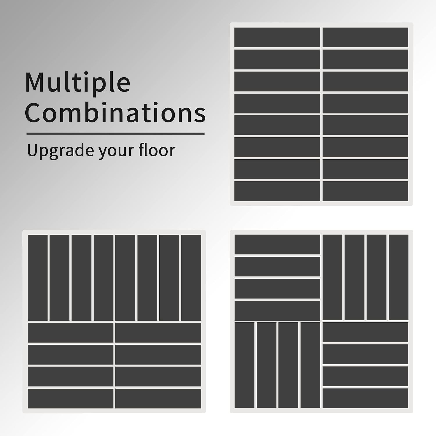 36 Pack 12"x12" Interlocking Plastic Deck Tiles