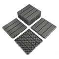 9 Pack 12"x12" Plastic Interlocking Deck Tiles