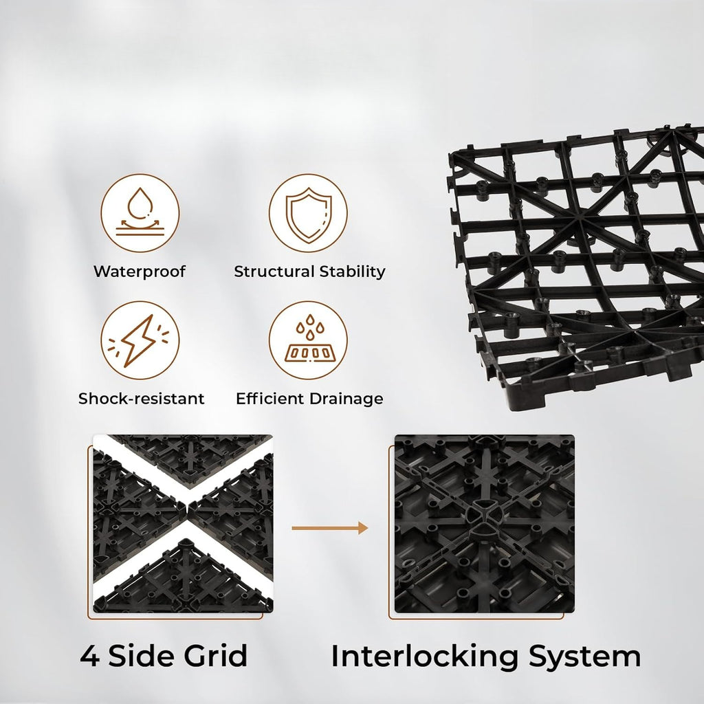 Wood Plastic Composite Interlocking Deck Tiles