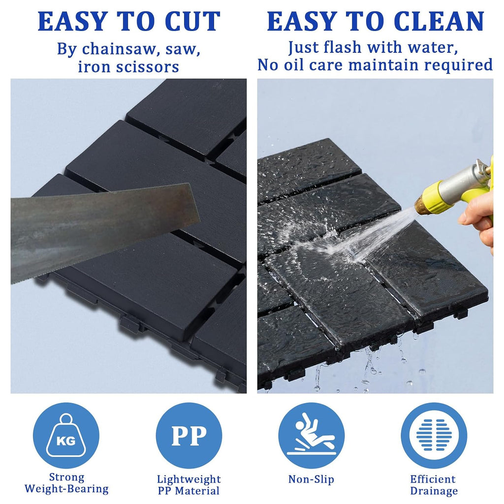 Interlocking 12"x12" Deck Tiles