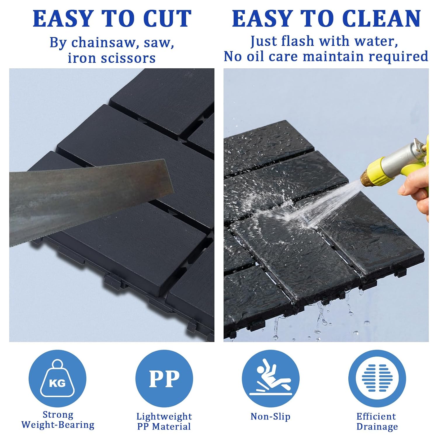 Interlocking 12"x12" Deck Tiles