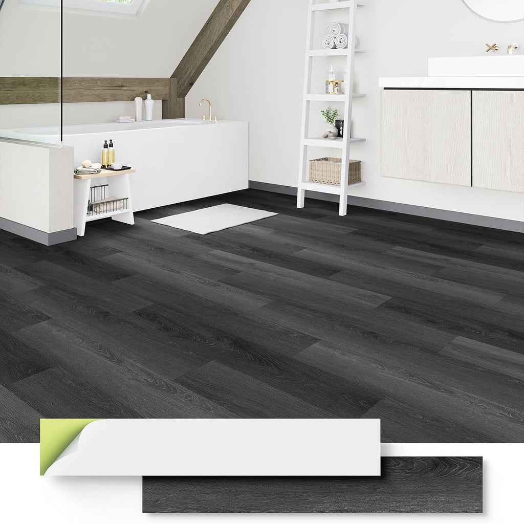 Grey Oak Peel And Stick Vinyl Flooring 28 Planks