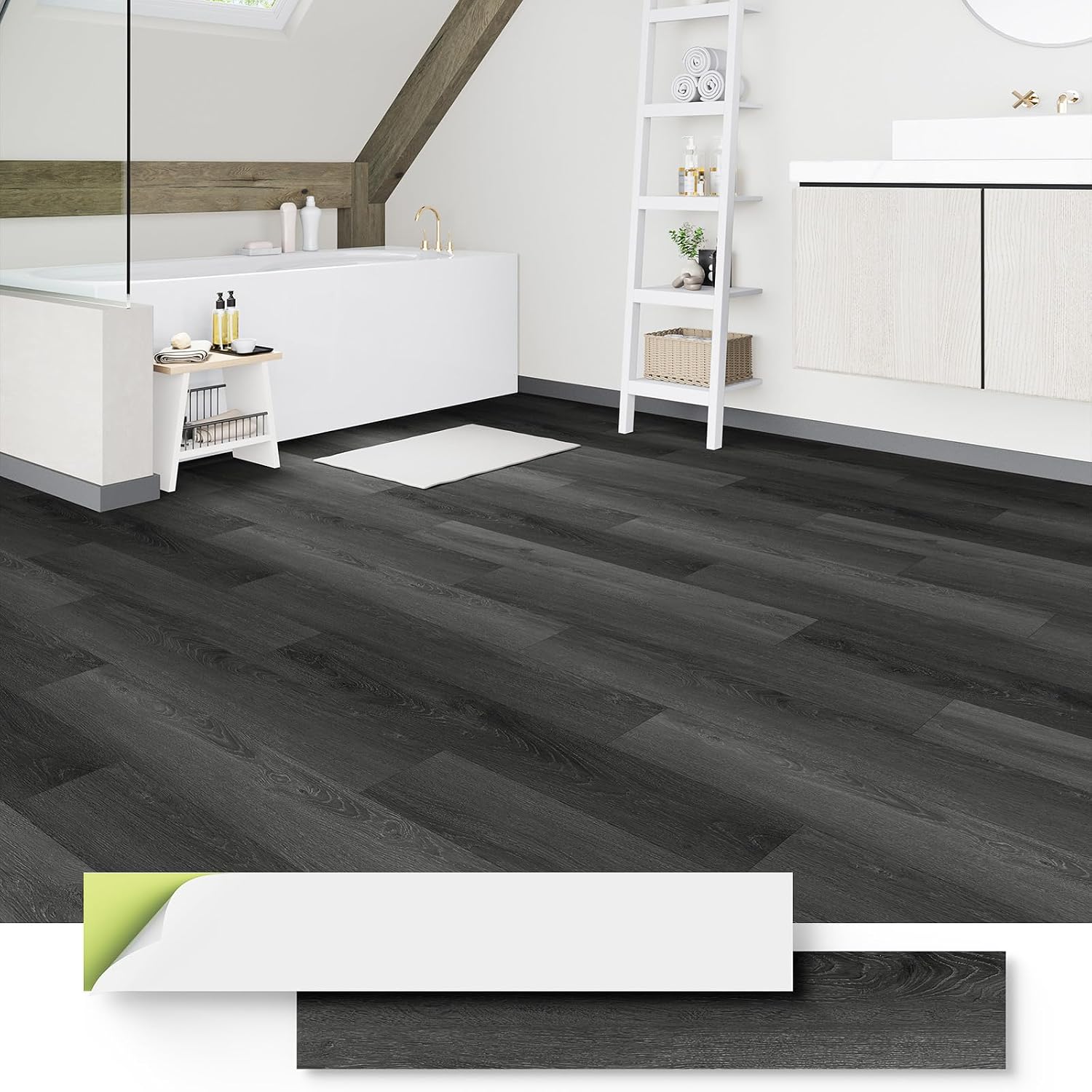 Grey Oak Peel And Stick Vinyl Flooring 28 Planks