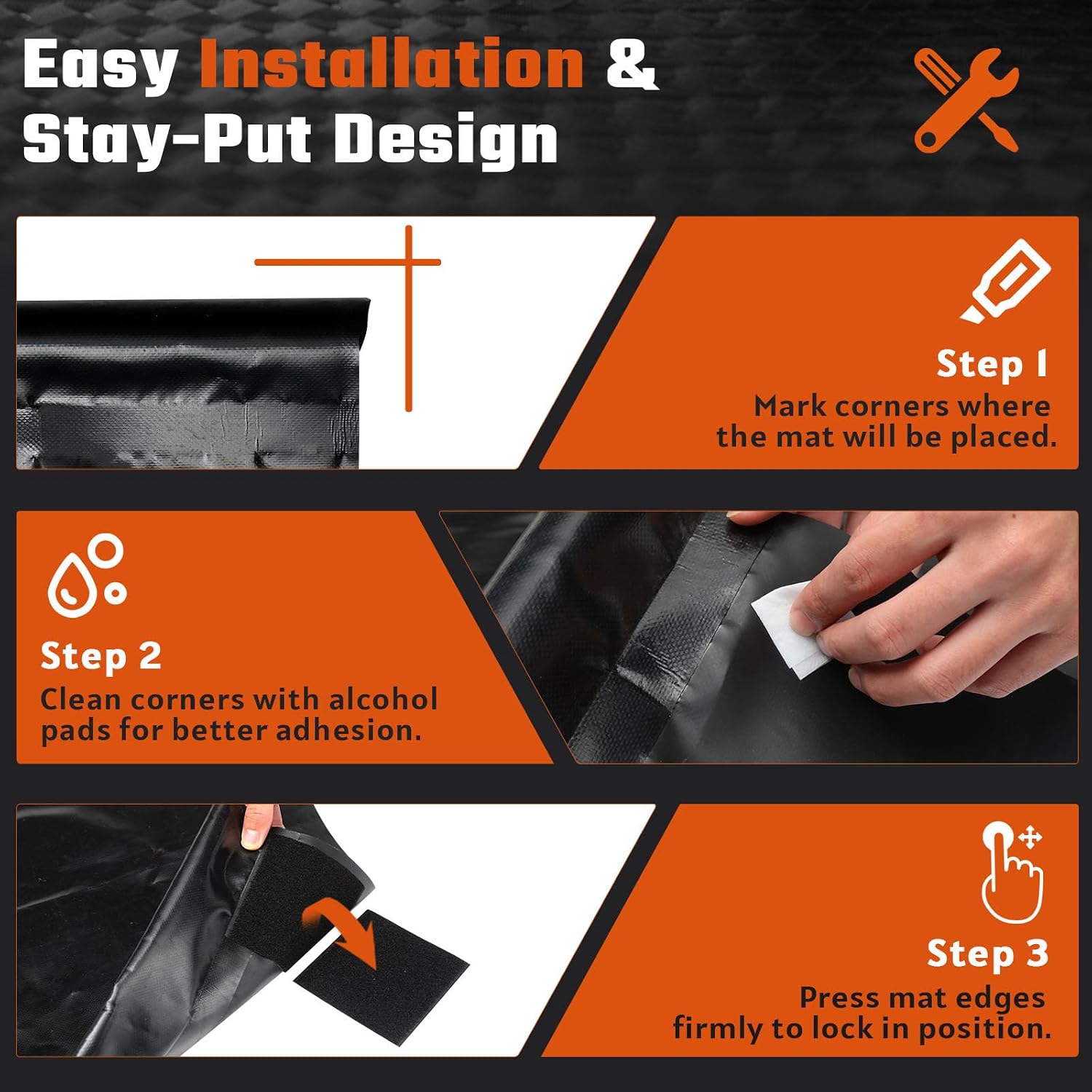7'9"x16' PVC Garage Containment Parking Mat