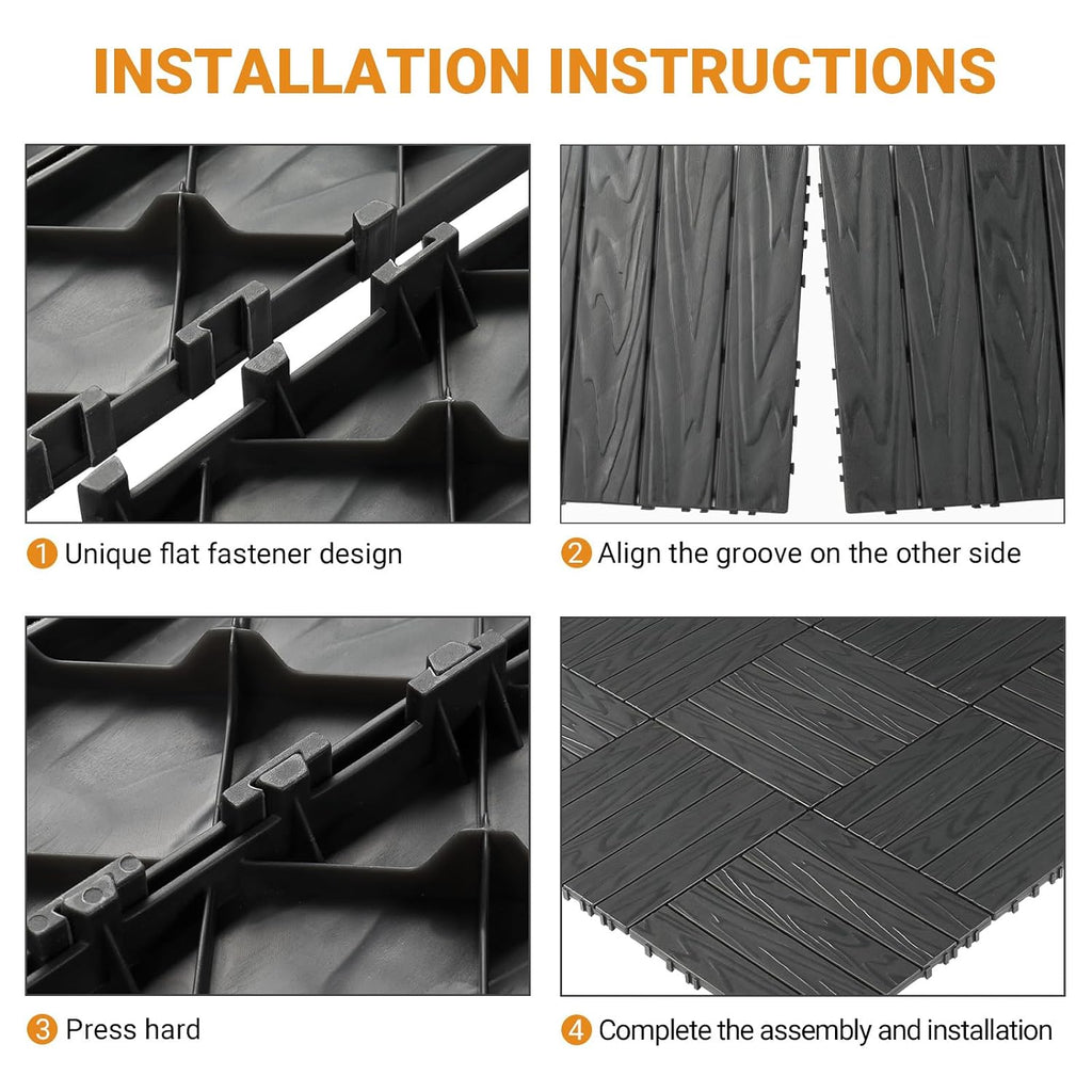 Interlocking Plastic Deck Tiles