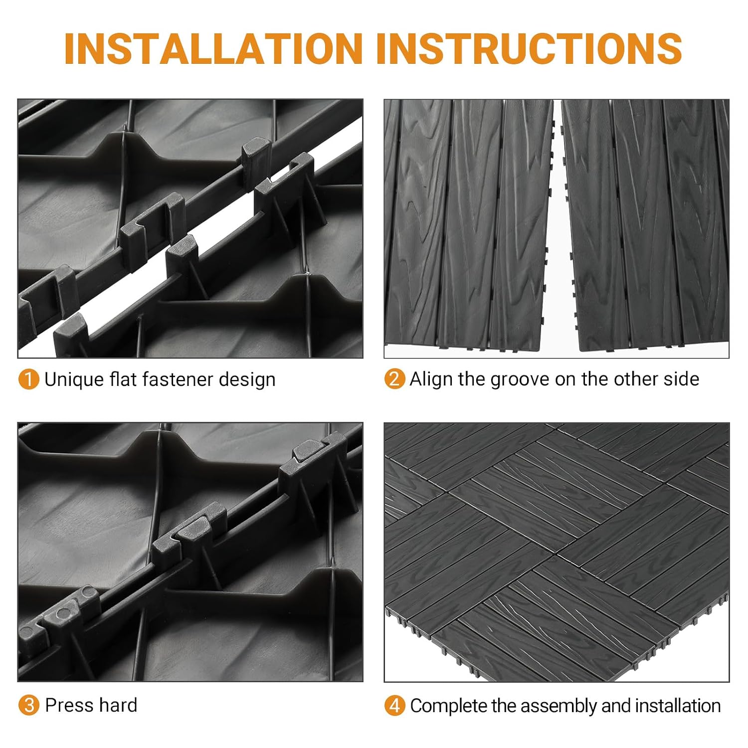 Interlocking Plastic Deck Tiles