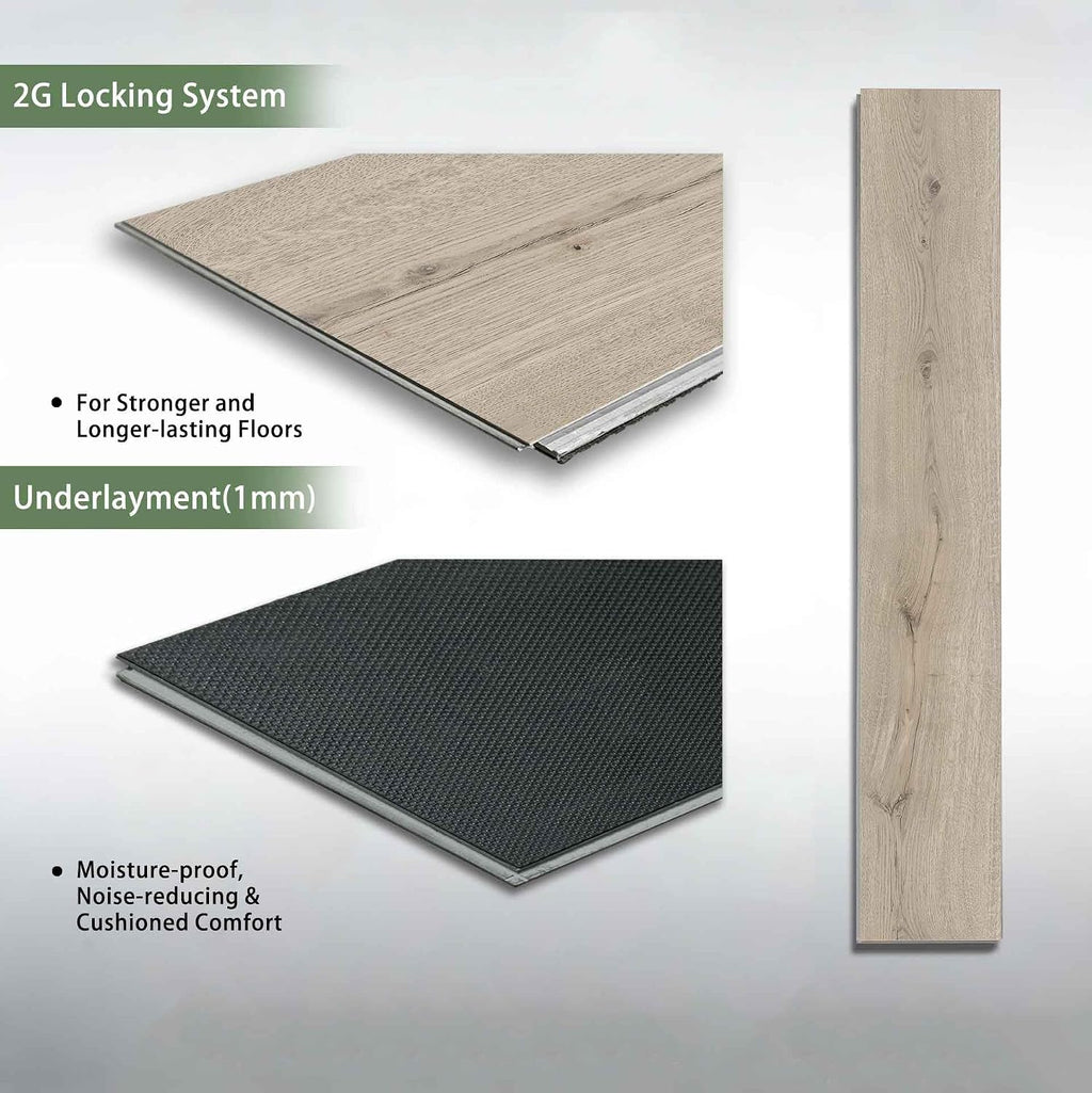 Click Lock Wood Look Vinyl Flooring 10 Planks