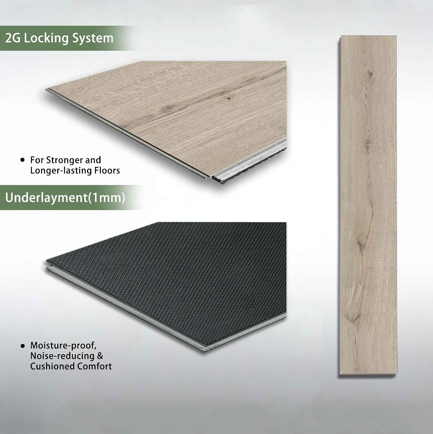 Click Lock Wood Look Vinyl Flooring 10 Planks