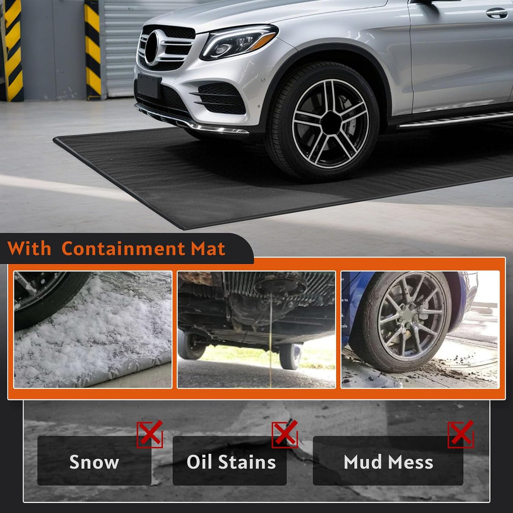 7'9"x16' PVC Garage Containment Parking Mat