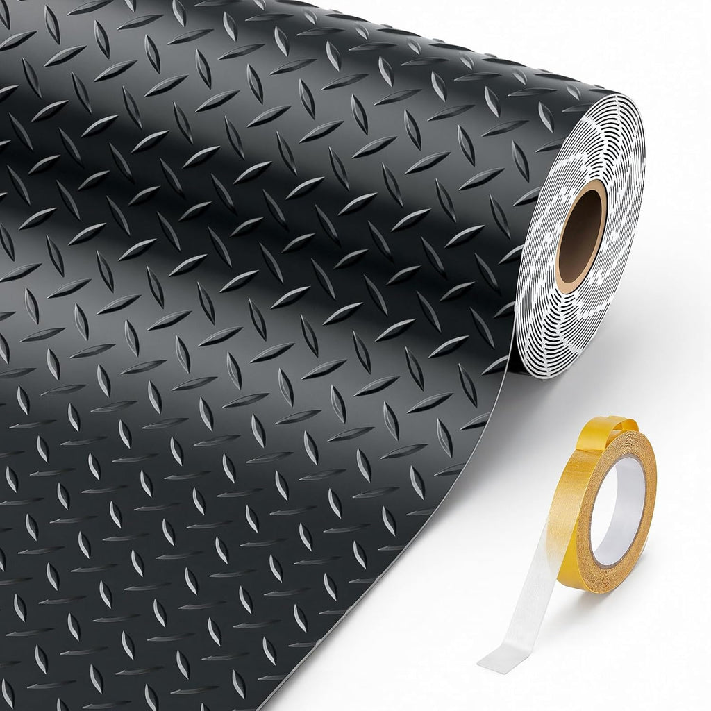 8x21 FT Diamond Plate PVC Garage Floor Mat