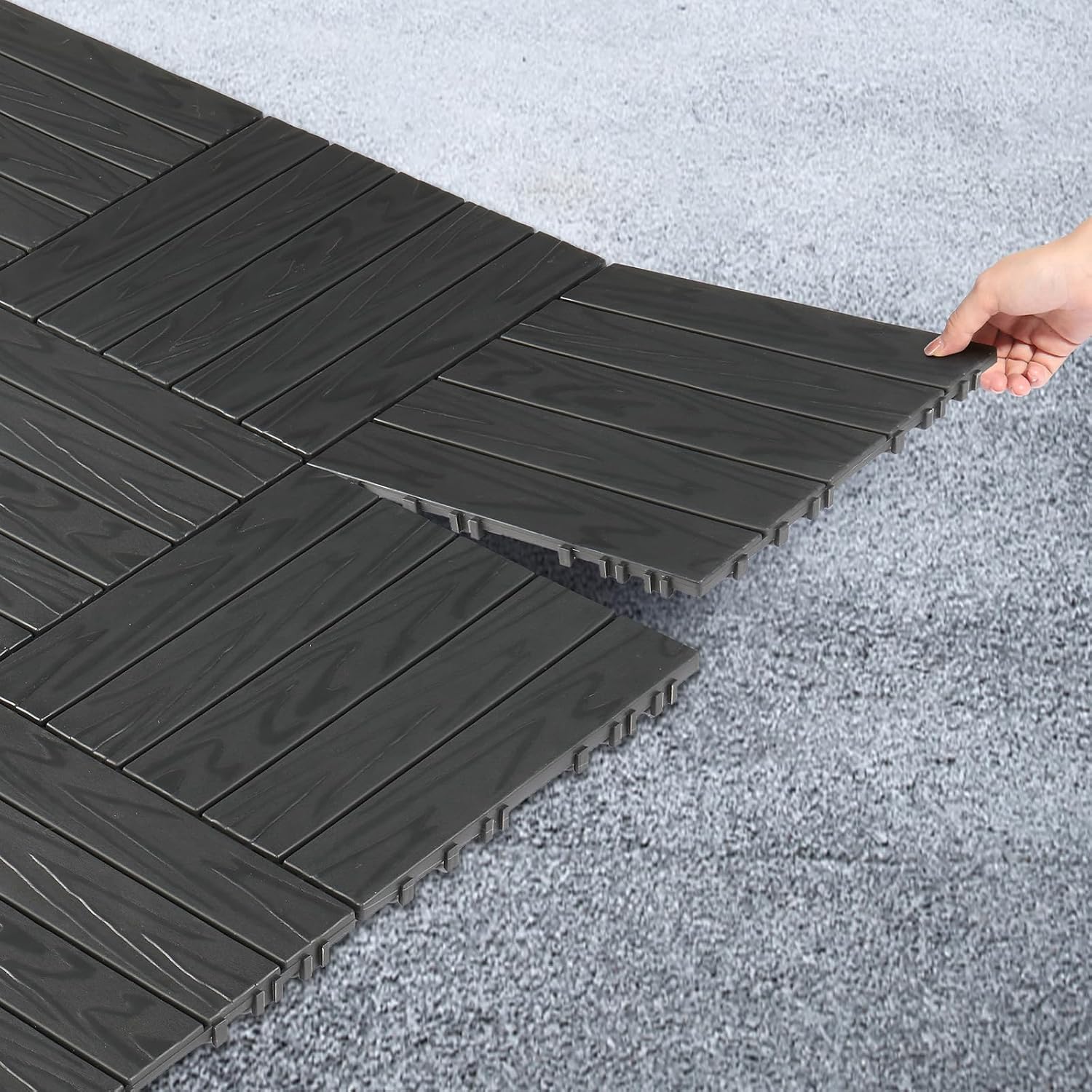 Interlocking Plastic Deck Tiles