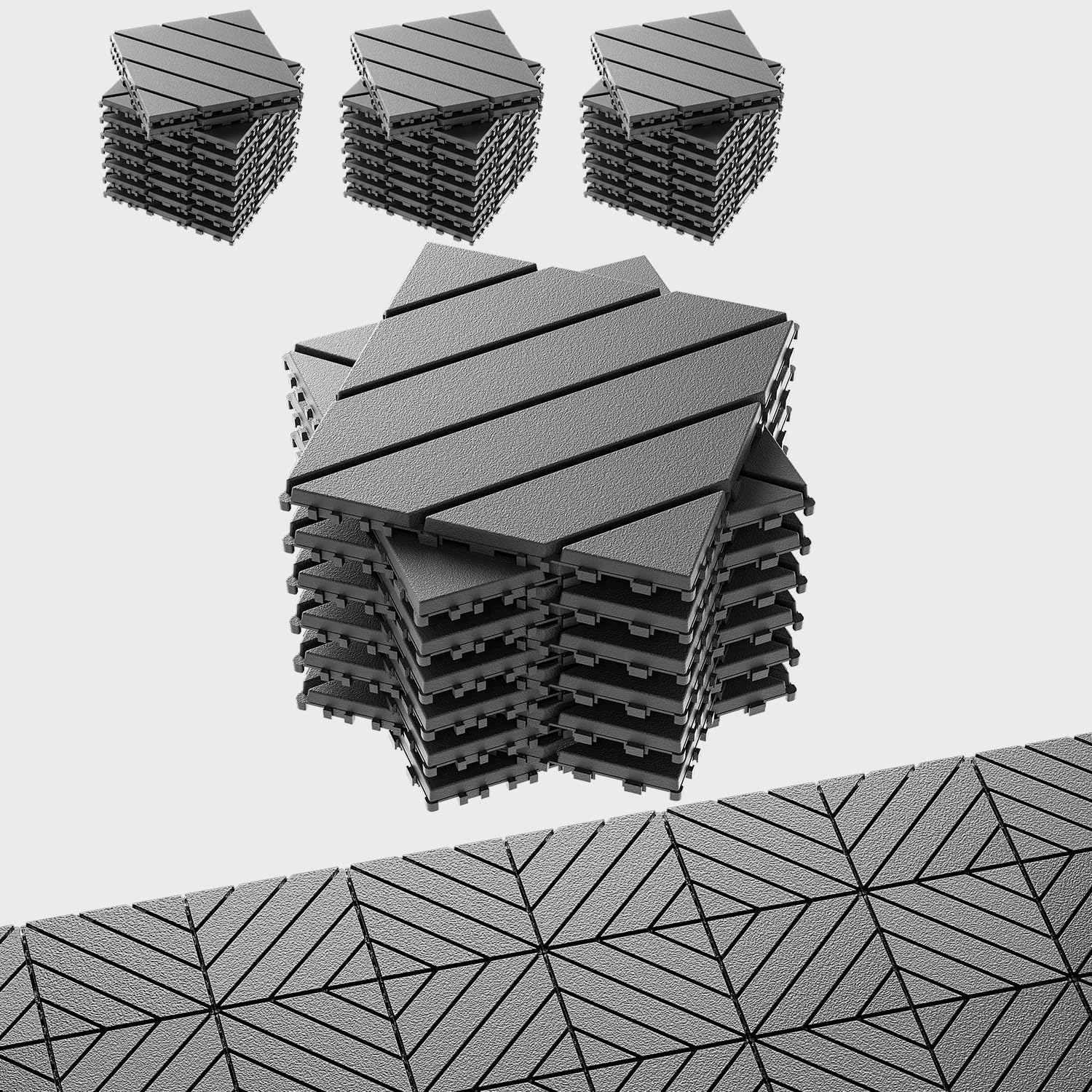 12"x12" Interlocking Patio Deck Tiles