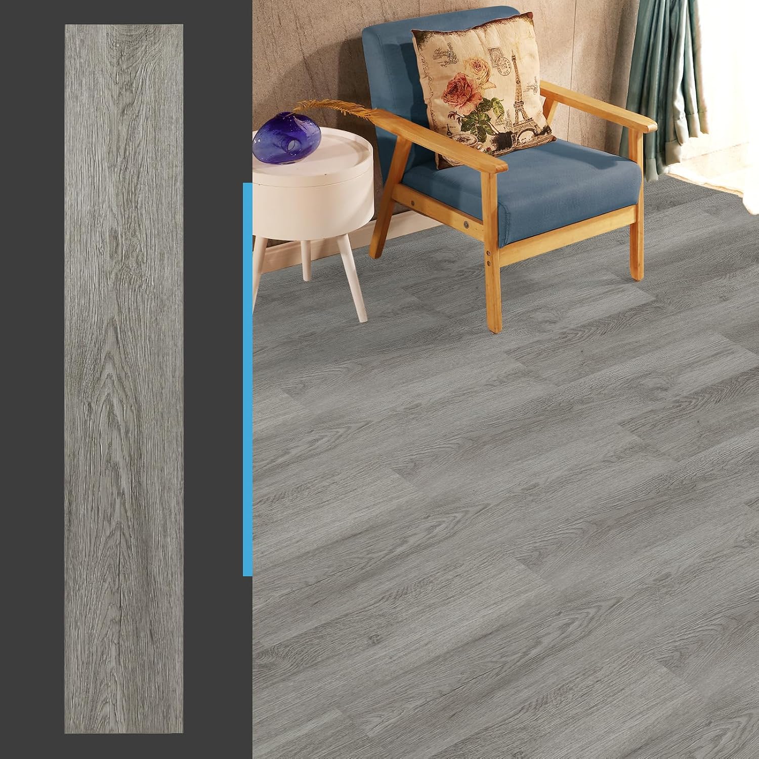 Deep Gray Peel And Stick Vinyl Planks 36-Pack