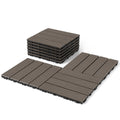 9 Pack 12"x12" Composite Interlocking Deck Tiles