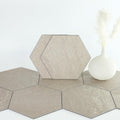 Beige Hexagon Peel And Stick Floor Tile 24-Sheets