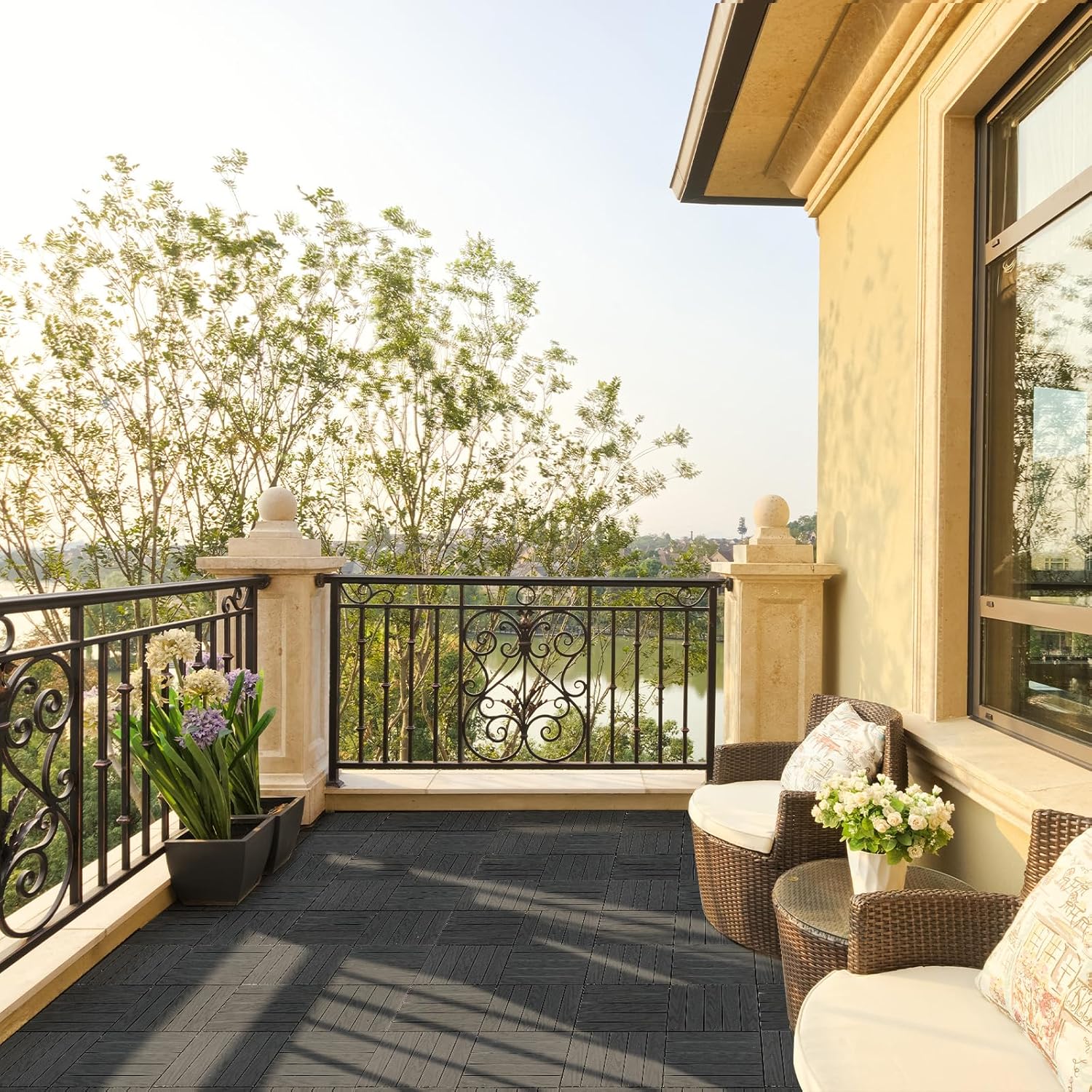 Interlocking Plastic Deck Tiles