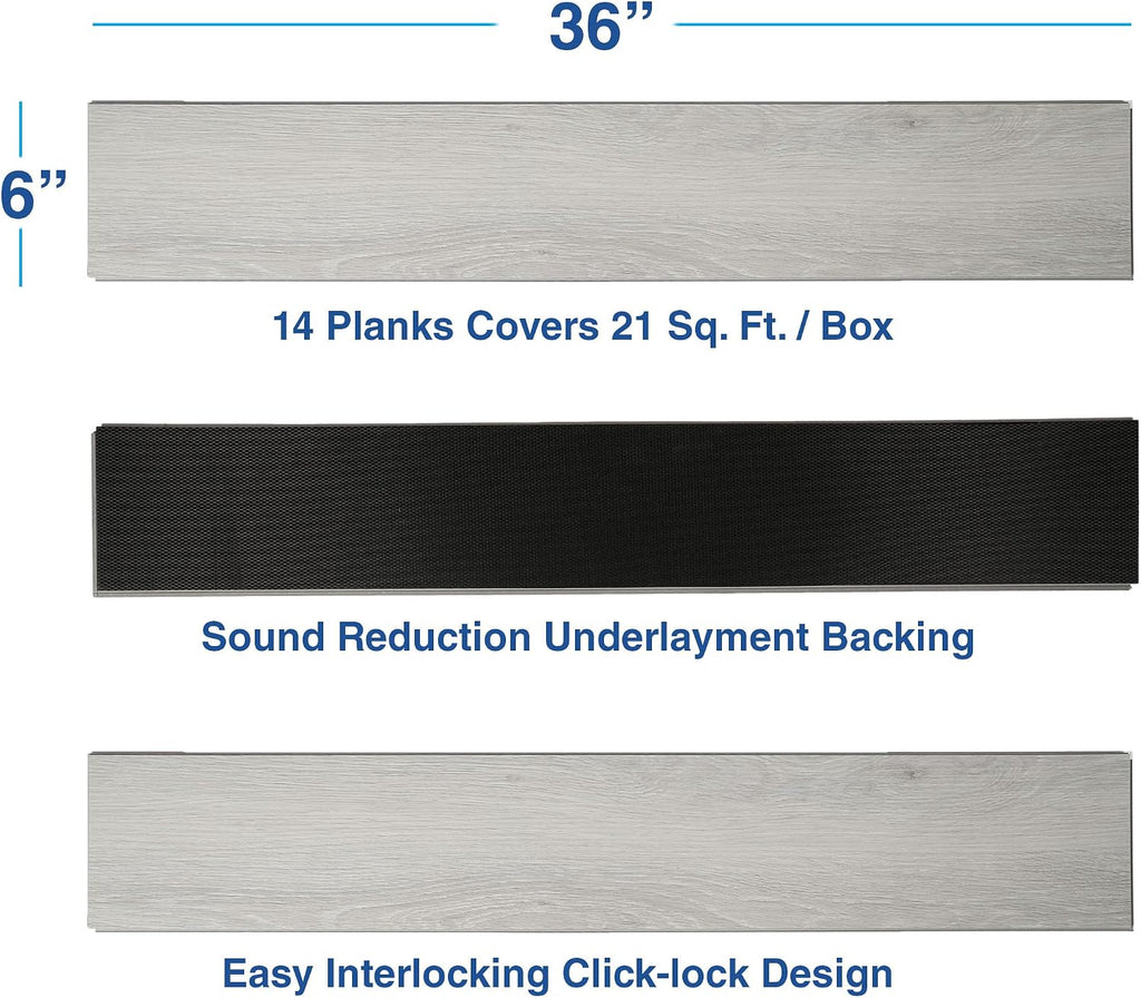 Oak Wood Grain Vinyl Flooring 14 Planks