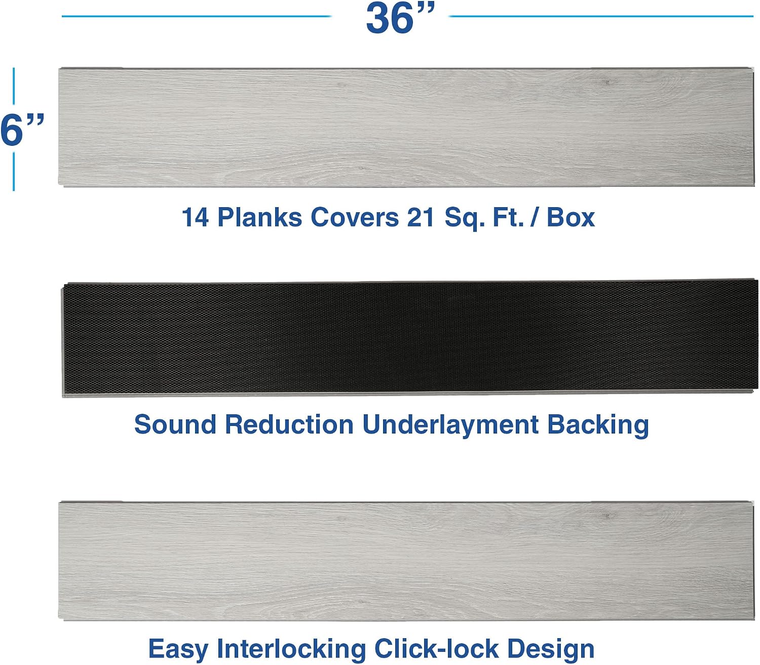 Oak Wood Grain Vinyl Flooring 14 Planks