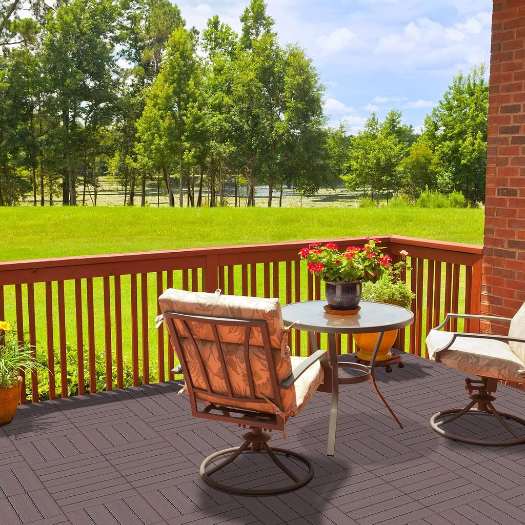 12"x12" Plastic Interlocking Deck Tiles