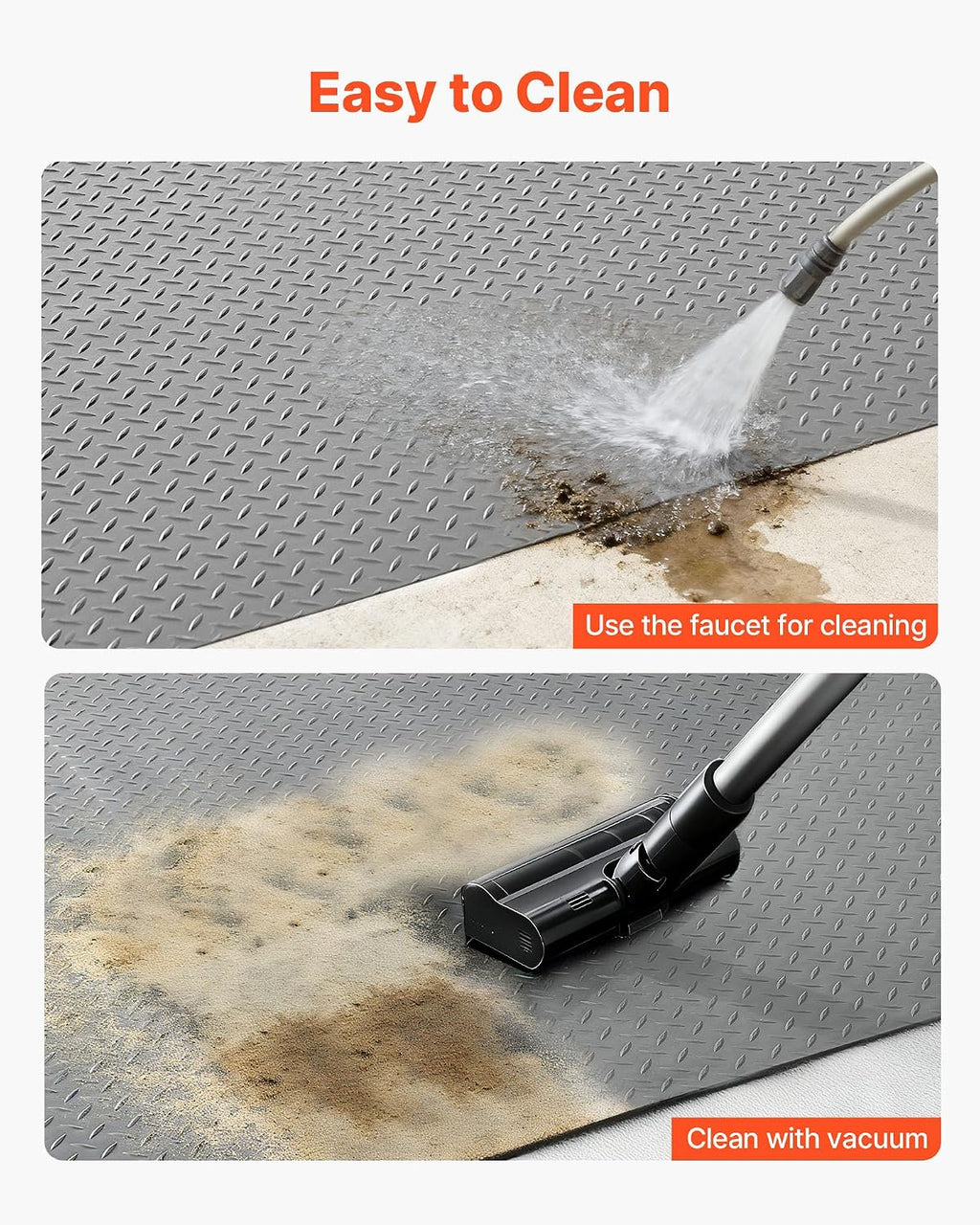 7.5x17ft PVC Diamond Plate Garage Floor Roll