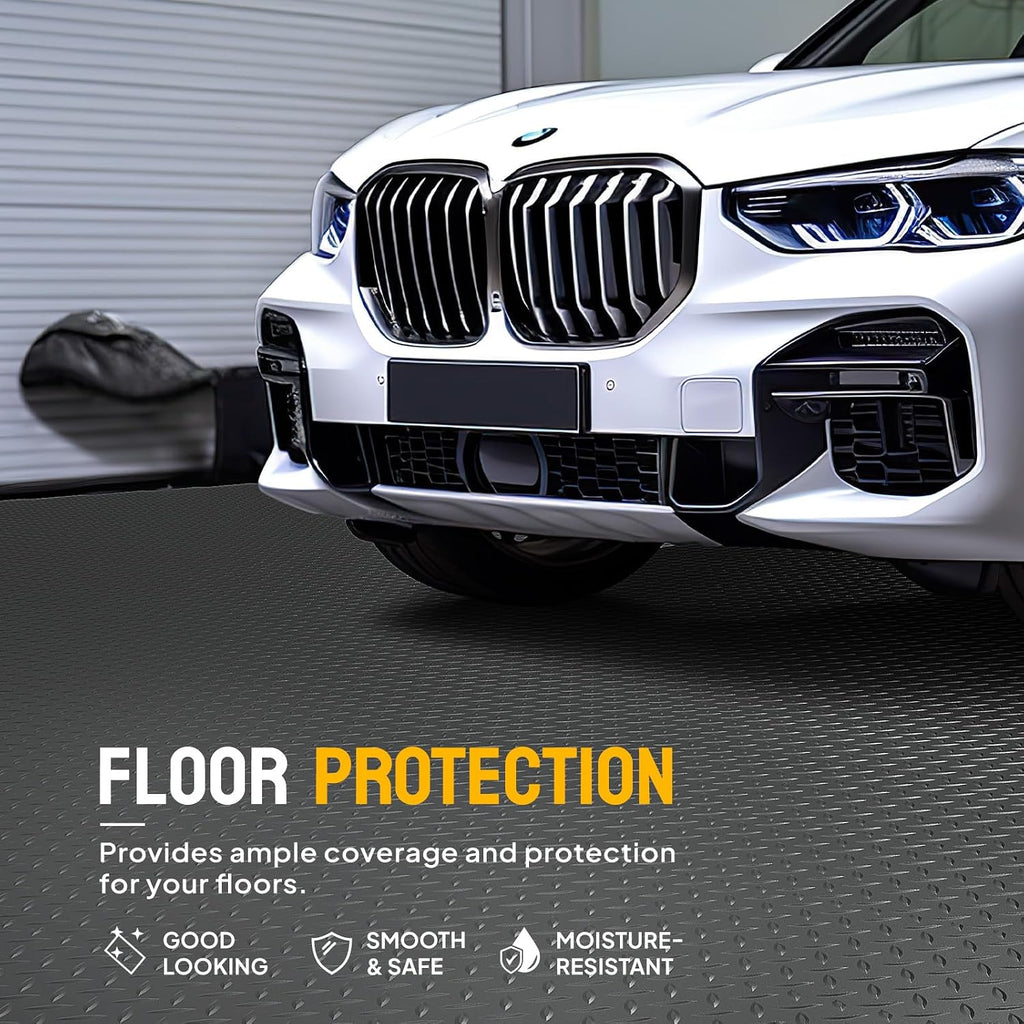 7.5x20FT Diamond Plate PVC Garage Floor Mat