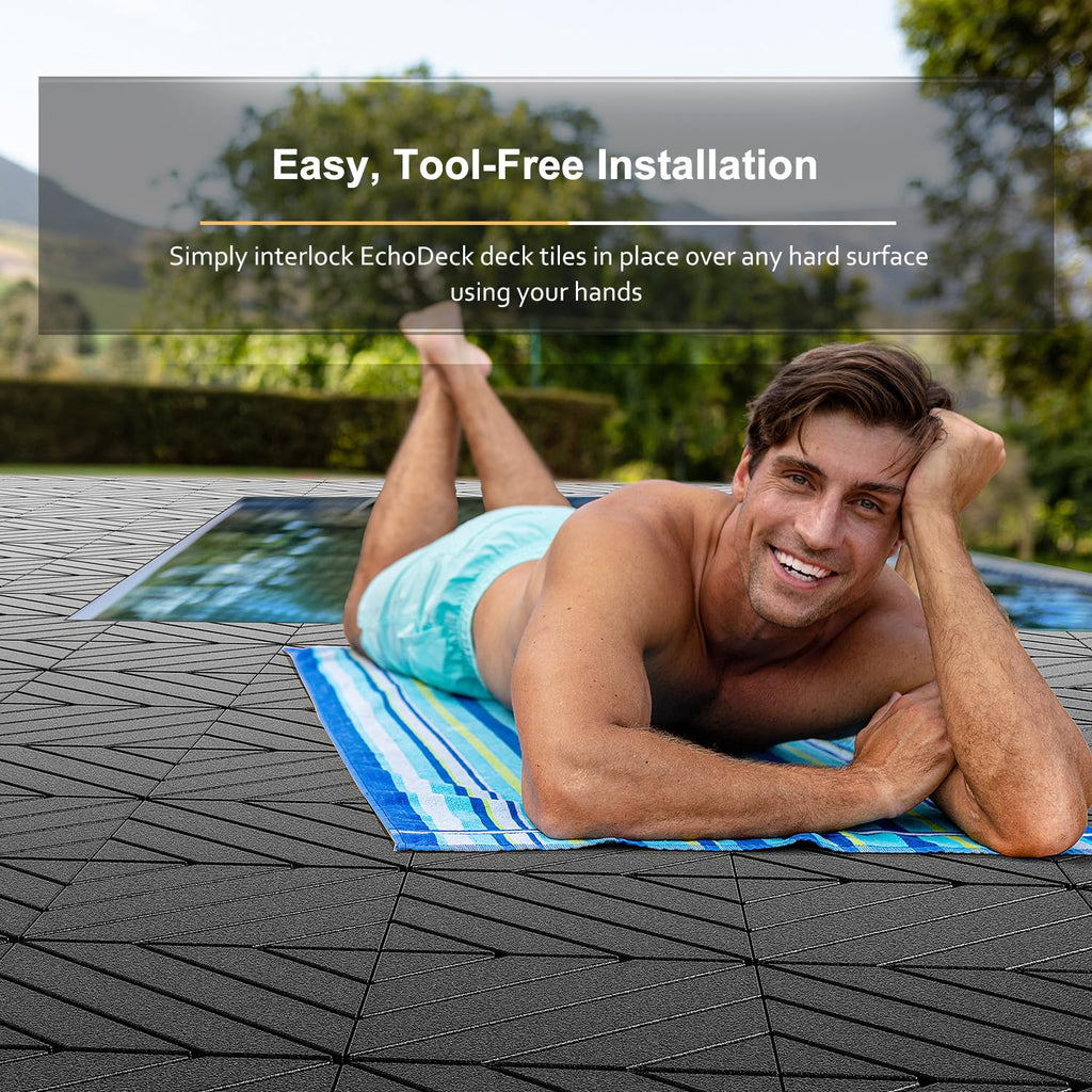 12"x12" Interlocking Patio Deck Tiles