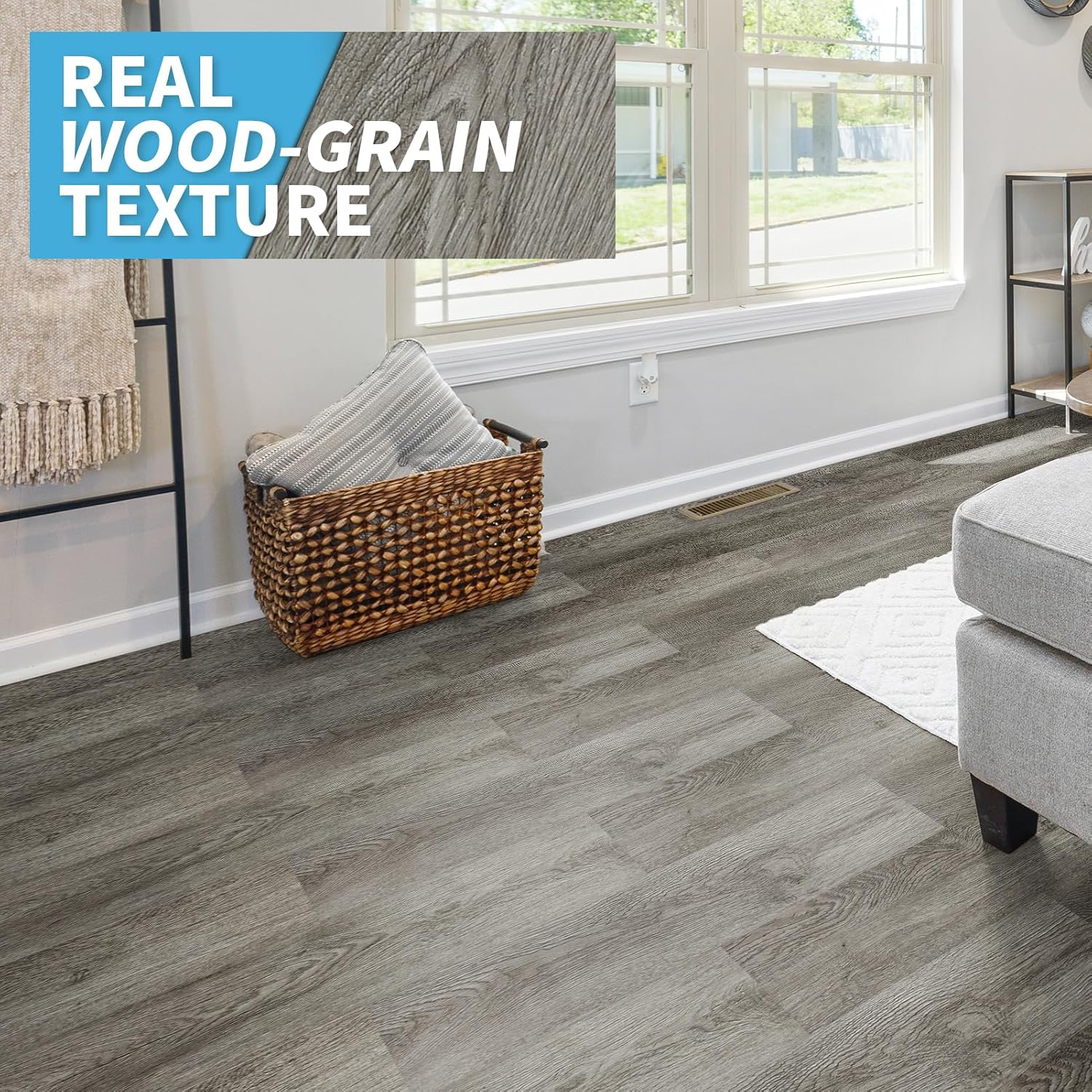 Deep Gray Peel And Stick Vinyl Planks 36-Pack