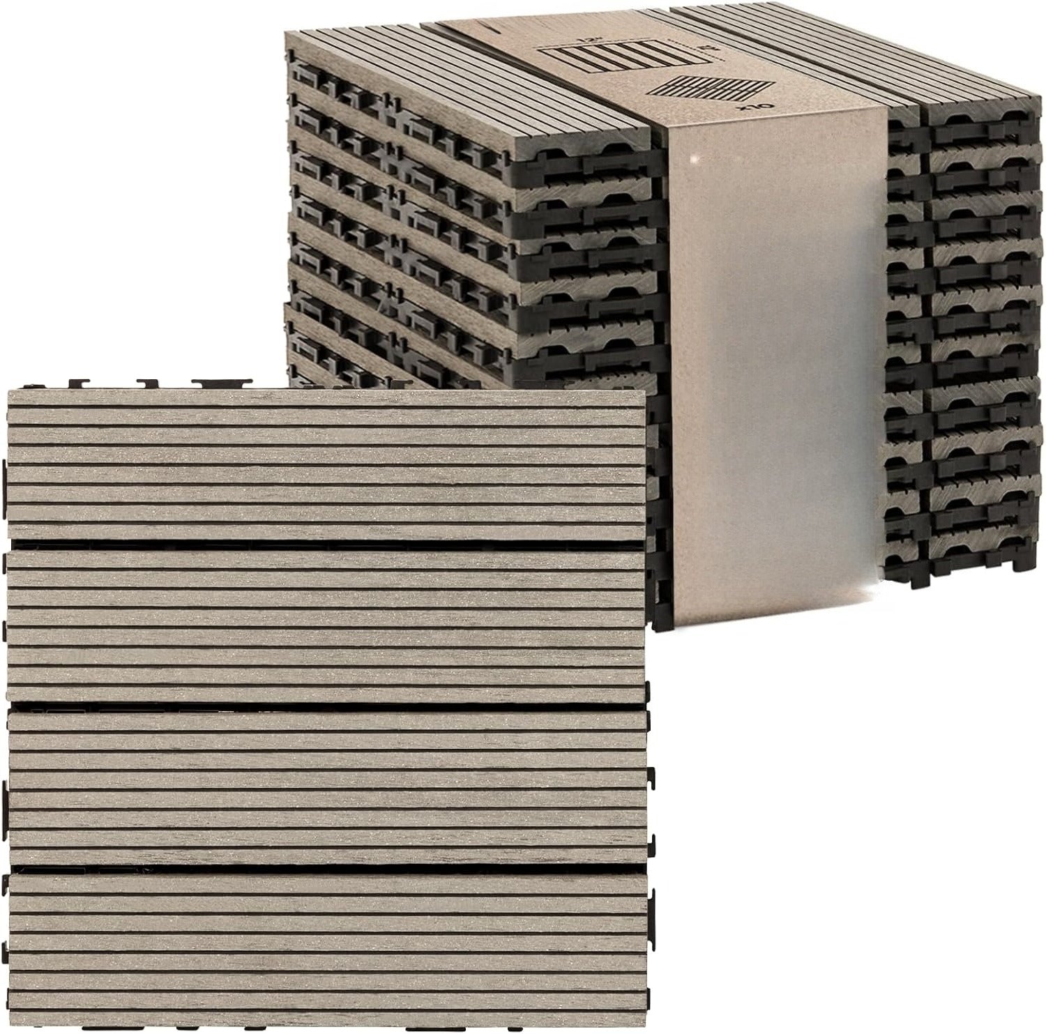 Wood Plastic Composite Interlocking Deck Tiles