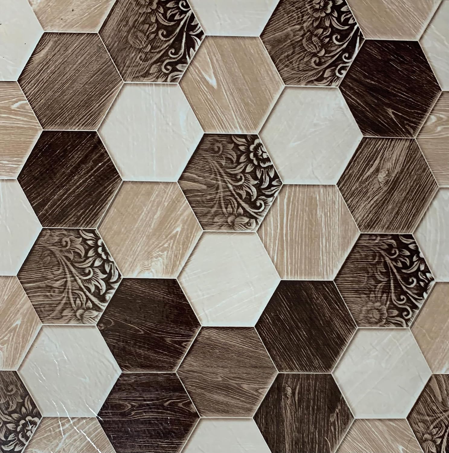 Hexagon Peel And Stick Floor Tiles 20 Pcs