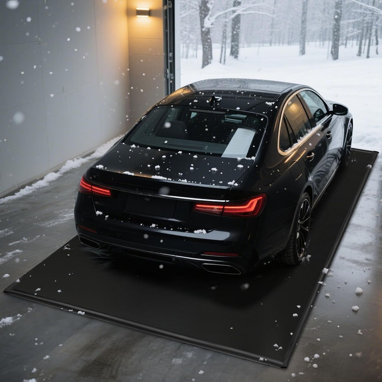 7'9"x16' PVC Garage Containment Parking Mat