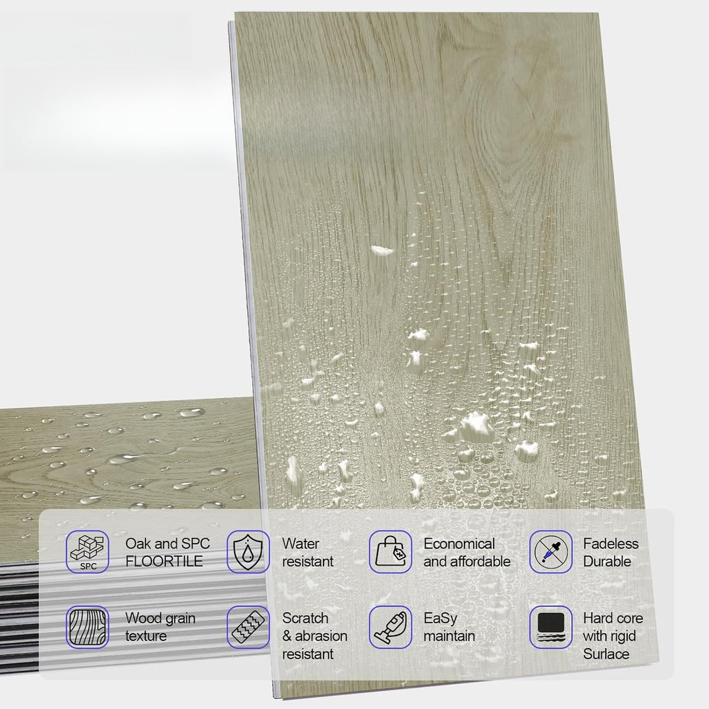 Click Lock Rigid Core Luxury Vinyl Flooring 7 Planks